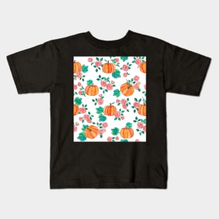 Pumpkins and Roses Kids T-Shirt